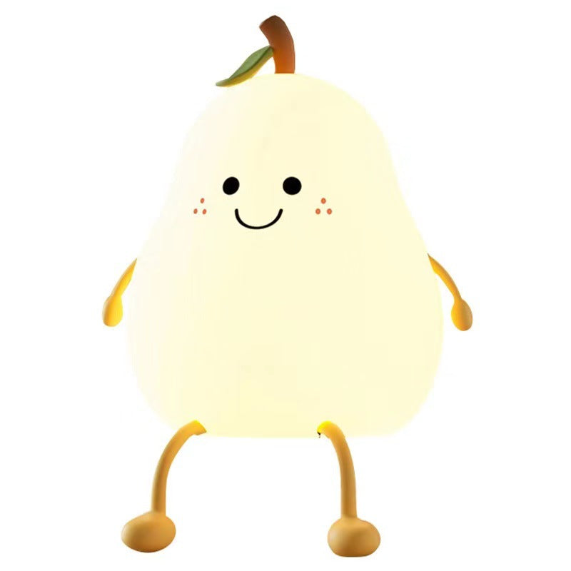 Veilleuse créative colorée en forme de poire, canard, poire, cadeau pour couple, veilleuse mignonne en silicone, veilleuse pour dormirt Sleeping Night Light