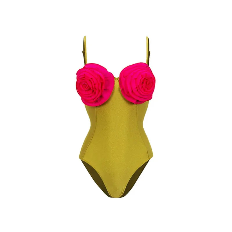 Maillot de bain une pièce à bretelles et jupe, imprimé floral, amincissant, pour femme, vêtements de plage