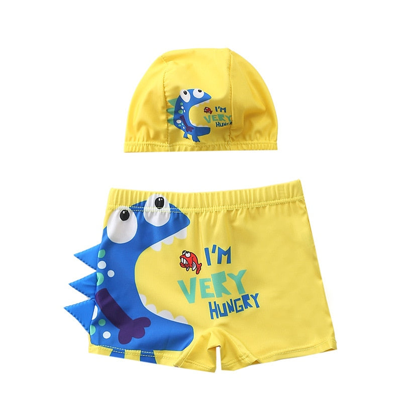 Maillot de bain pour garçon de 2 à 10 ans, maillot de bain pour enfant, maillot de bain Dinosaur avec chapeau
