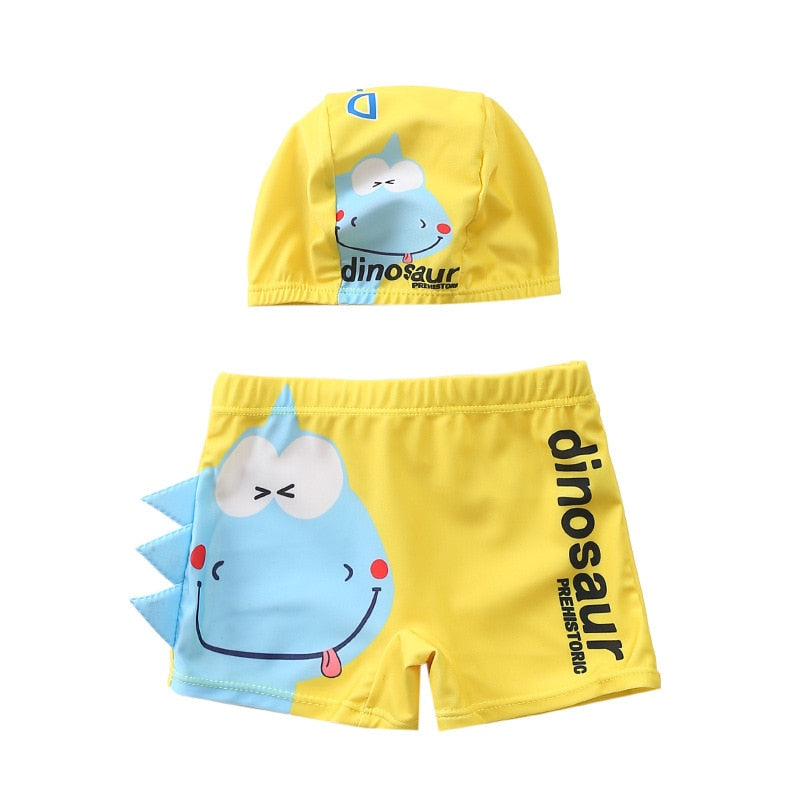 Maillot de bain pour garçon de 2 à 10 ans, maillot de bain pour enfant, maillot de bain Dinosaur avec chapeau