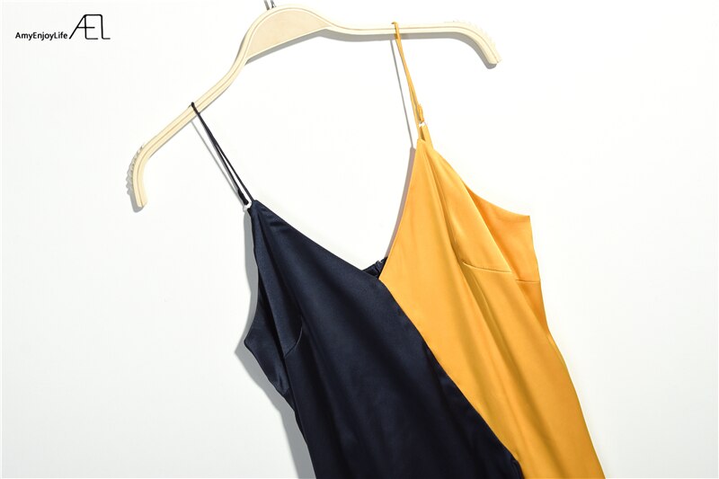 Robe à bretelles spaghetti en satin tendance pour femme, vêtement sexy et décontracté