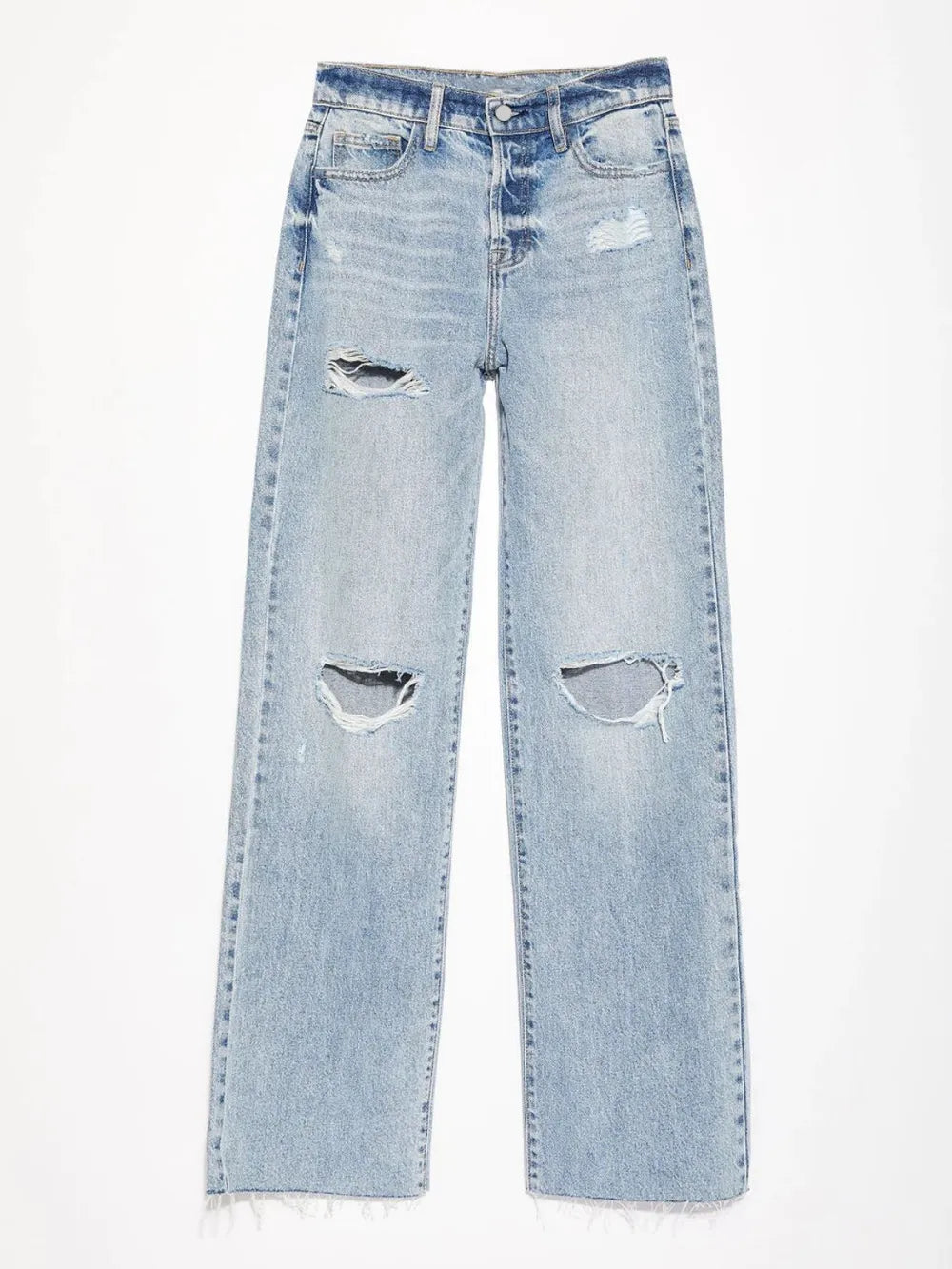 Pantalon Jean droit effet usé avec poches Opération réussie