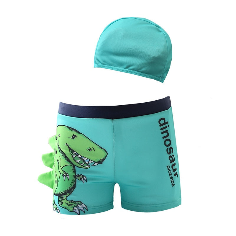 Maillot de bain pour garçon de 2 à 10 ans, maillot de bain pour enfant, maillot de bain Dinosaur avec chapeau