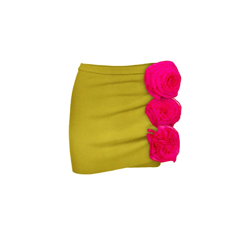 Maillot de bain une pièce à bretelles et jupe, imprimé floral, amincissant, pour femme, vêtements de plage