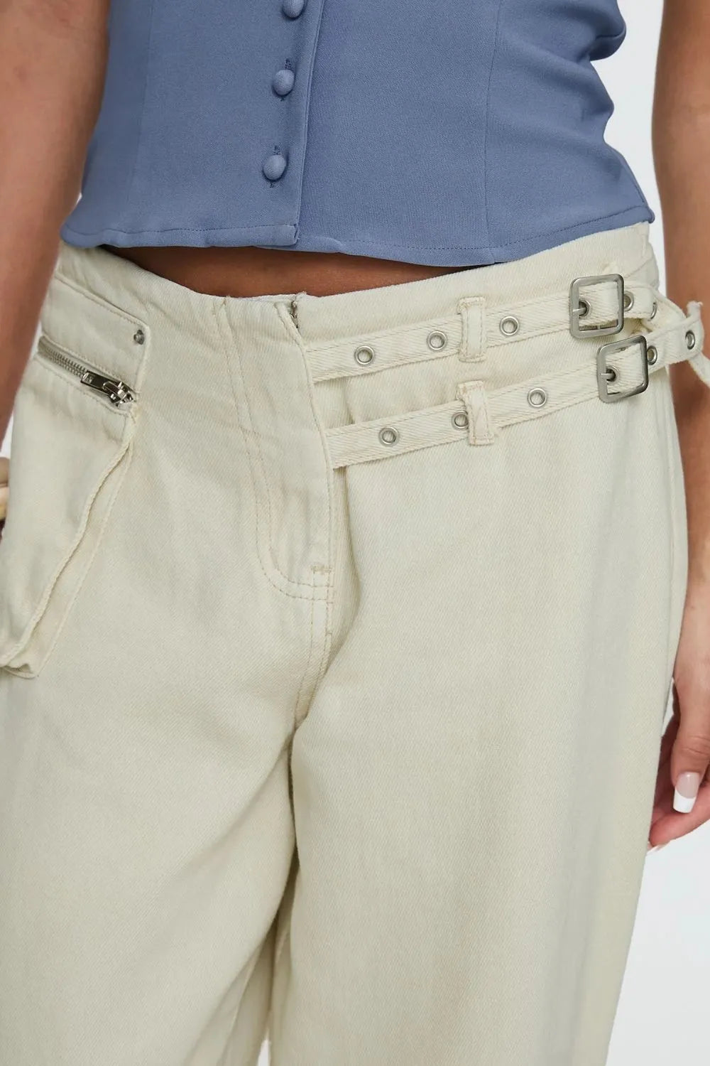 Jean large avec poches