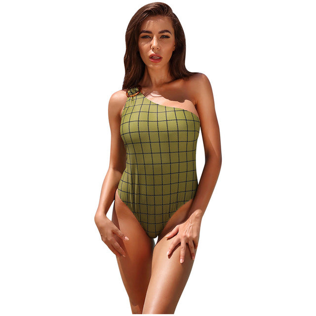 Maillots de bain slim pour femmes de haute qualité, ensemble soutien-gorge dos nu et col en V, push-up, lingerie féminine tendance, motif écossais uni