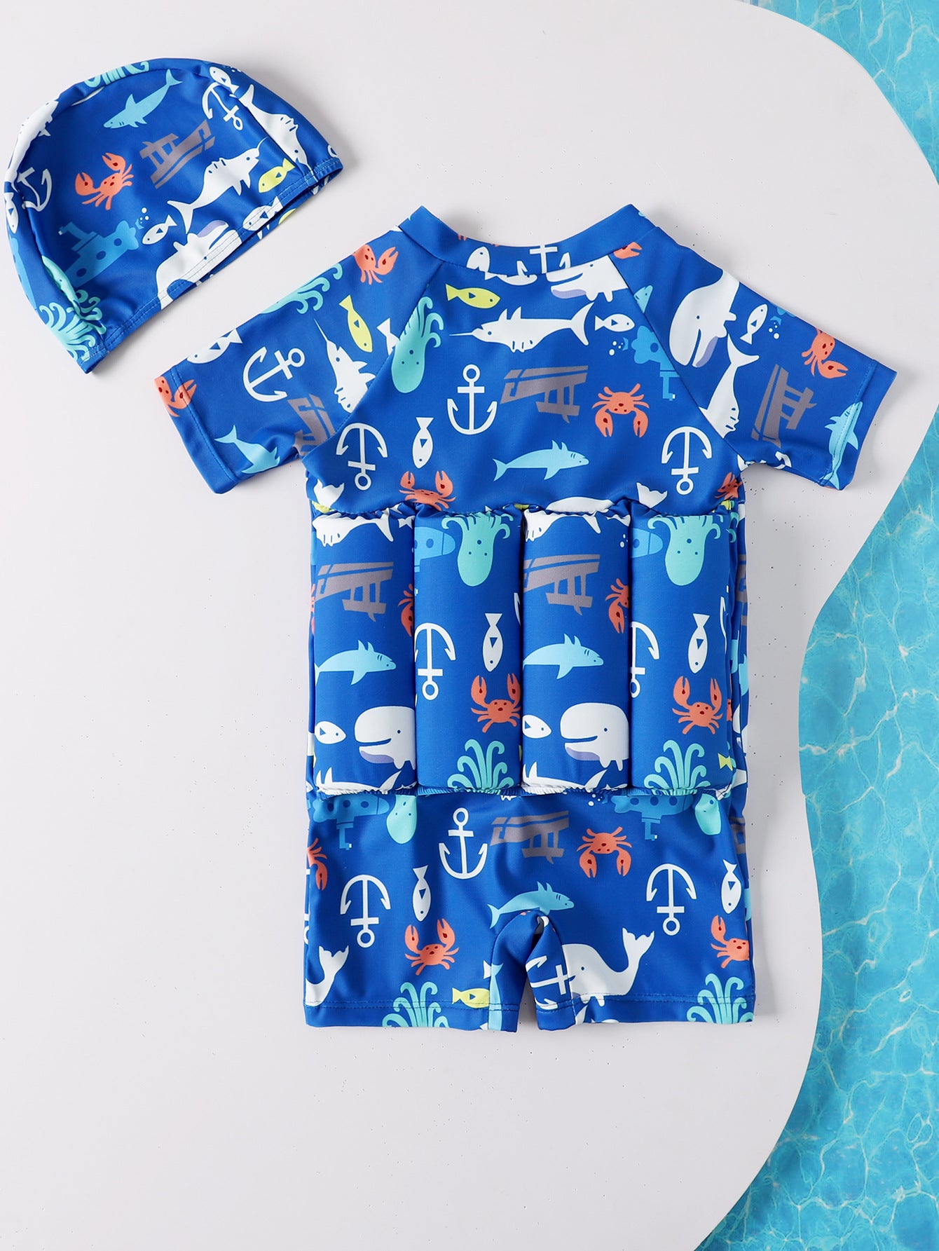 Maillot de bain flottant une pièce pour bébé, garçon et fille