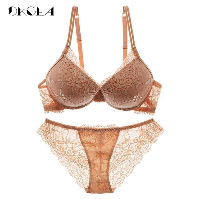 Ensemble de sous-vêtements en coton épais pour femmes, soutien-gorge super froncé, soutien-gorge sexy noir, culotte, lingerie en dentelle, bonnets A, B et C, soutien-gorge push-up