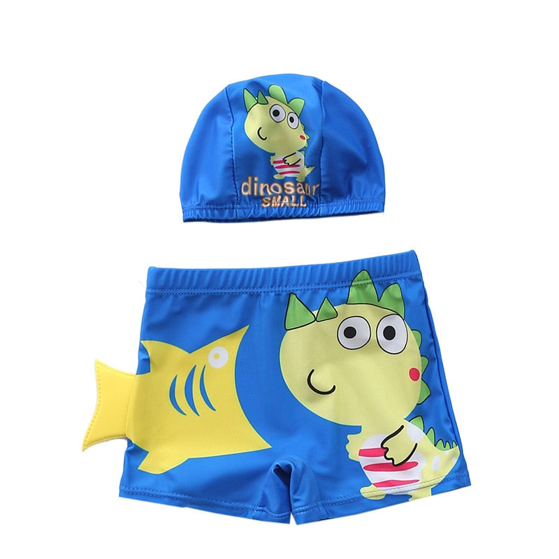 Maillot de bain pour garçon de 2 à 10 ans, maillot de bain pour enfant, maillot de bain Dinosaur avec chapeau