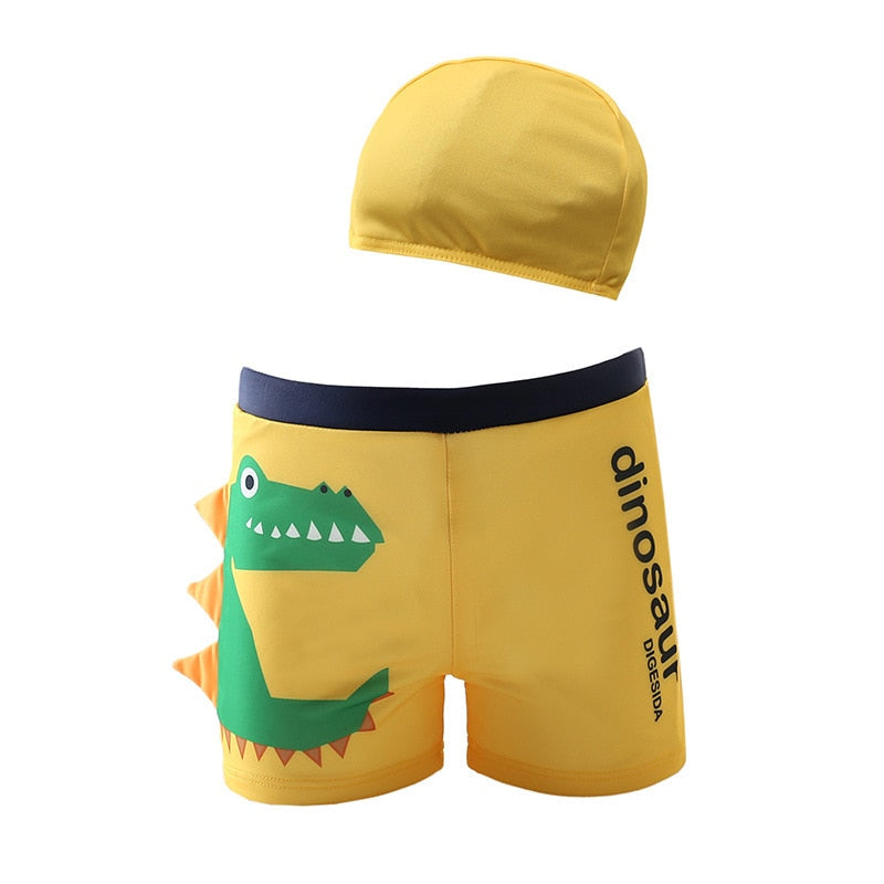 Maillot de bain pour garçon de 2 à 10 ans, maillot de bain pour enfant, maillot de bain Dinosaur avec chapeau