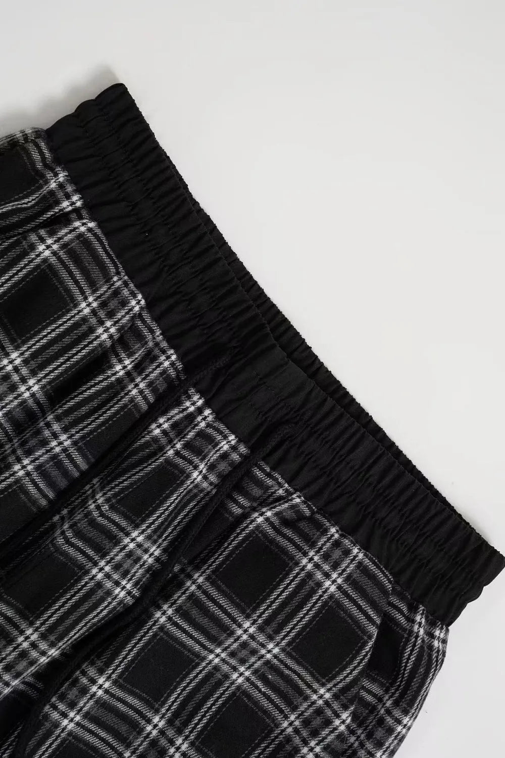 Pantalon large à carreaux