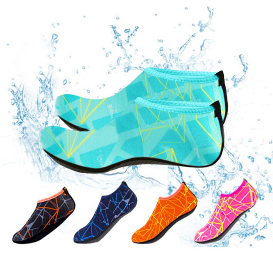 Chaussettes rayées pour hommes et femmes, pieds nus, pour la plage, la piscine, la salle de sport, la natation, le surf