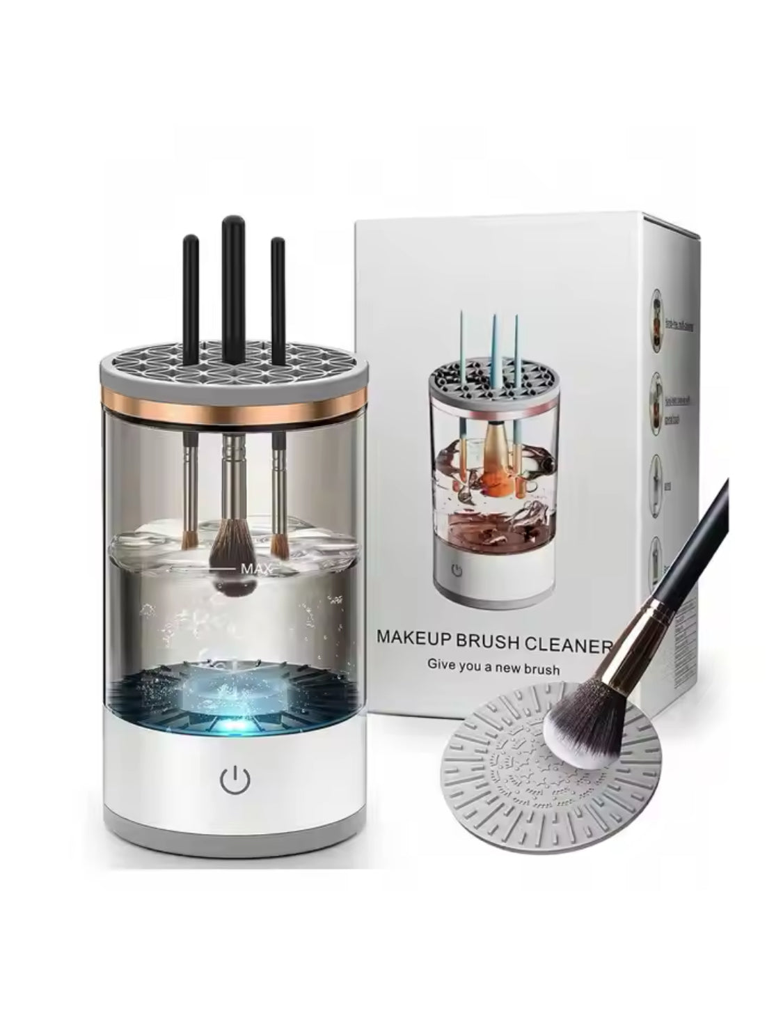 Nettoyeur de pinceaux de maquillage électrique