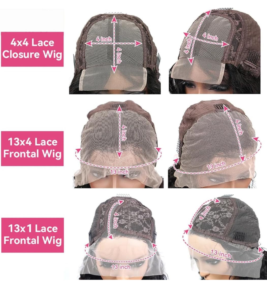Perruque brésilienne Deep Wave avec dentelle HD