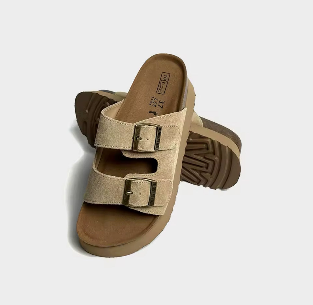 Mules en cuir de vache